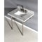 Kingston Brass 30X22 Marble Vanity Top W/ Brass Feet Combo, Marble/ Nickel KVPB3030MBSQ8 - alternate 2